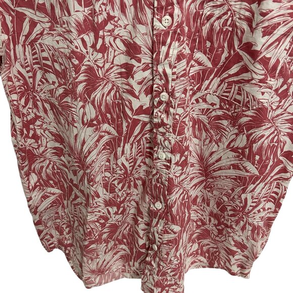 Columbia Sportswear Shirt Men’s Large Red Floral Pattern Short Sleeve - Picture 4 of 6